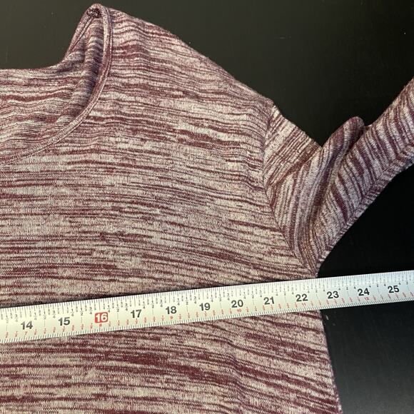 Torrid Women's Maroon Heathered Long Sleeve Top Size 1X Casual Stretch Comfort - Picture 7 of 8